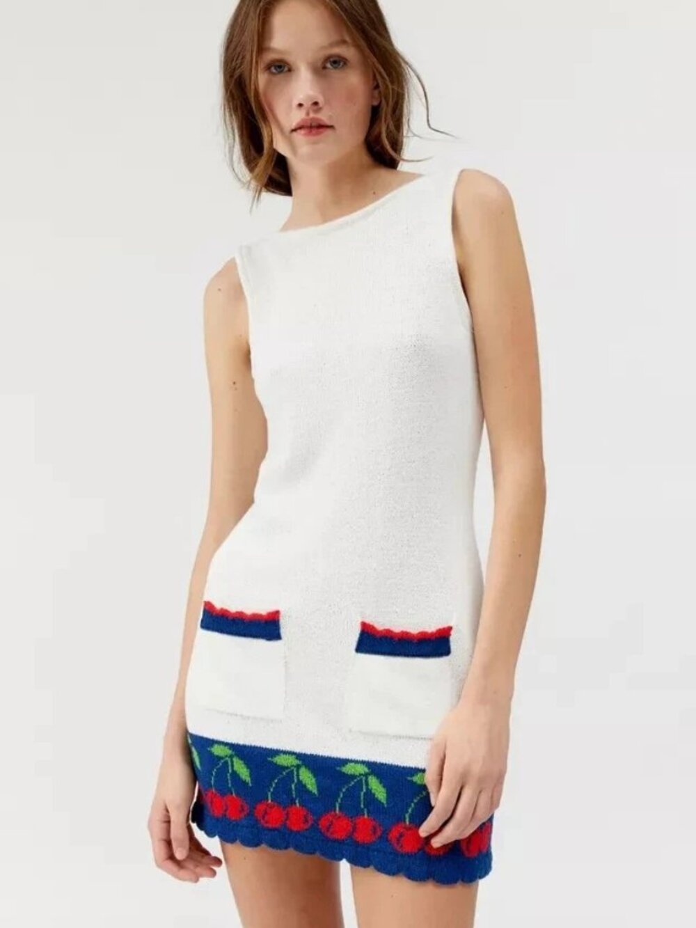 Urban Outfitters Kimchi Blue Lizzie Jacquard Shift Dress Knit Size M NWT